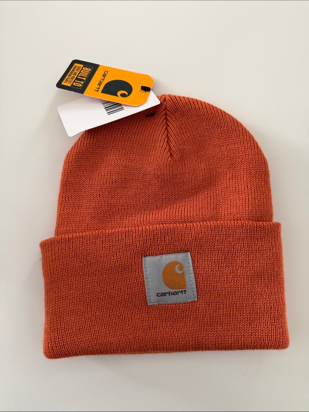 Carhartt Cuffed Rib Knit Beanie - Rust